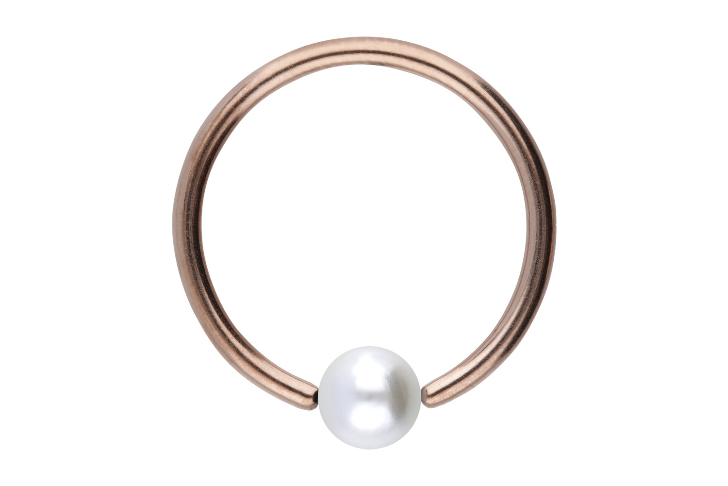 Titan Klemmkugelring Piercing SYNTHETISCHE PERLE